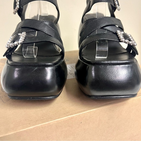 NWT Free People Ladies Brooklyn Ankle Strap Platform Sandals Whimsygoth 9M - Picture 8 of 11